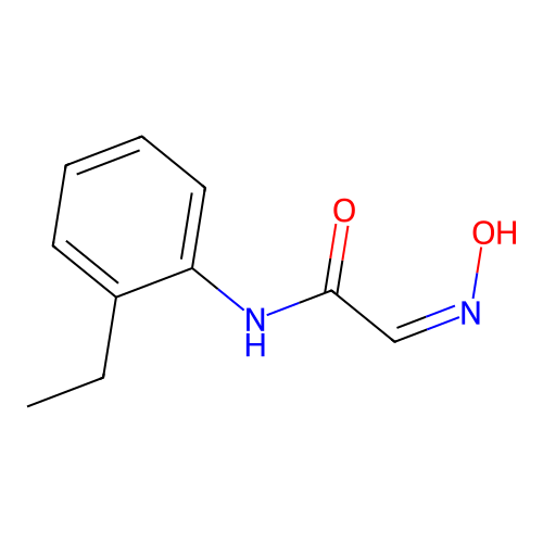 (2Z)-N-(2-ethylphenyl)-2-hydroxyimino-acetamide structure