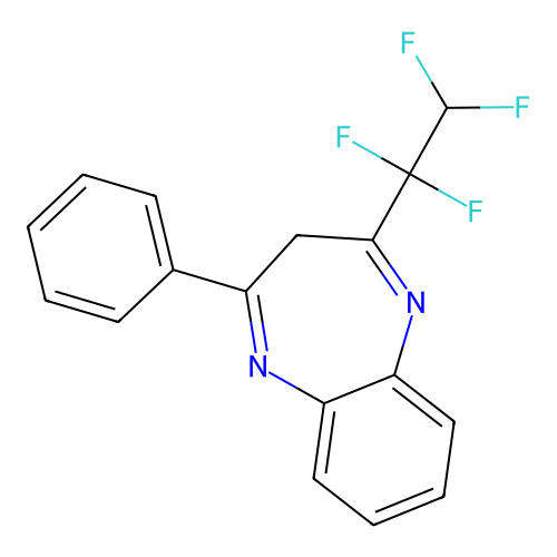2-phenyl-4-(1,1,2,2-tetrafluoroethyl)-3H-1,5-benzodiazepine structure