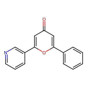 2-Phenyl-6-pyridin-3-ylpyran-4-one structure