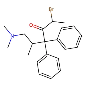 2-Bromo-6-(dimethylamino)-5-methyl-4,4-diphenylhexan-3-one structure