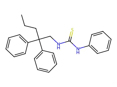 N-(2,2-Diphenylpentyl)-N'-phenylthiourea structure