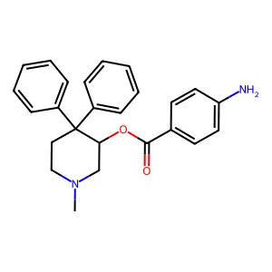 (1-Methyl-4,4-diphenylpiperidin-3-yl)4-aminobenzoate structure