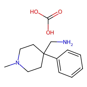 Carbonic acid;(1-methyl-4-phenylpiperidin-4-yl)methanamine structure