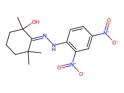 2-[(2,4-Dinitrophenyl)hydrazinylidene]-1,3,3-trimethylcyclohexan-1-ol structure