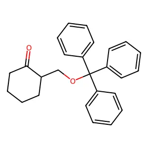 Cyclohexanone, 2-trityloxymethyl- structure