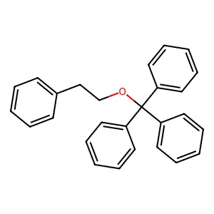 1,1',1''-[(2-Phenylethoxy)methanetriyl]tribenzene structure