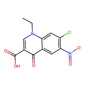 7-Chloro-1-ethyl-6-nitro-4-oxo-1,4-dihydroquinoline-3-carboxylic acid structure