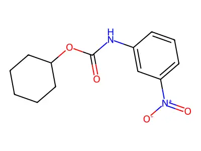 Cyclohexyl N-(3-nitrophenyl)carbamate structure