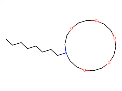 16-Octyl-1,4,7,10,13-pentaoxa-16-azacyclooctadecane structure