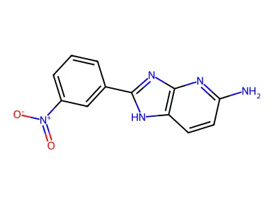 1H-Imidazo(4,5-b)pyridin-5-amine, 2-(3-nitrophenyl)- structure