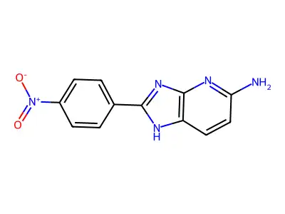 1H-Imidazo(4,5-b)pyridin-5-amine, 2-(4-nitrophenyl)- structure