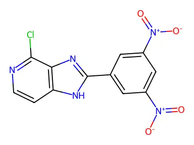 1H-Imidazo(4,5-c)pyridine, 4-chloro-2-(3,5-dinitrophenyl)- structure
