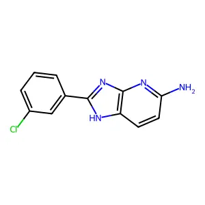 2-(3-Chlorophenyl)-1H-imidazo(4,5-b)pyridin-5-amine structure