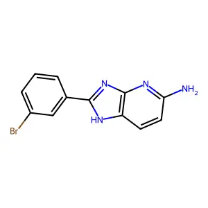 1H-Imidazo(4,5-b)pyridin-5-amine, 2-(3-bromophenyl)- structure