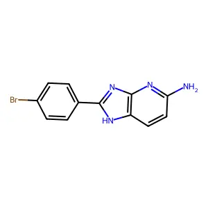 1H-Imidazo(4,5-b)pyridin-5-amine, 2-(4-bromophenyl)- structure