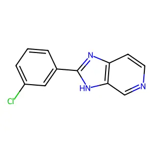 2-(3-Chlorophenyl)-1H-imidazo(4,5-c)pyridine structure