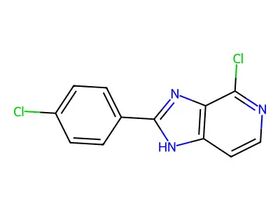 1H-Imidazo(4,5-c)pyridine, 4-chloro-2-(4-chlorophenyl)- structure