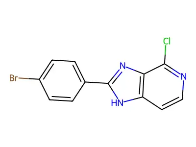 1H-Imidazo(4,5-c)pyridine, 2-(4-bromophenyl)-4-chloro- structure