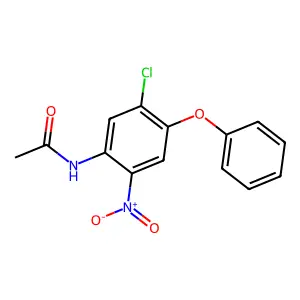 N-(5-chloro-2-nitro-4-phenoxyphenyl)acetamide structure