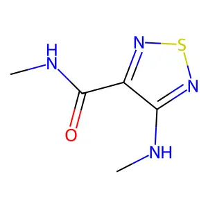 N-methyl-4-(methylamino)-1,2,5-thiadiazole-3-carboxamide structure