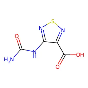 4-(Carbamoylamino)-1,2,5-thiadiazole-3-carboxylic acid structure