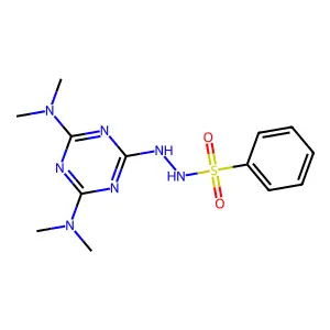 N'-[4,6-bis(dimethylamino)-1,3,5-triazin-2-yl]benzenesulfonohydrazide structure