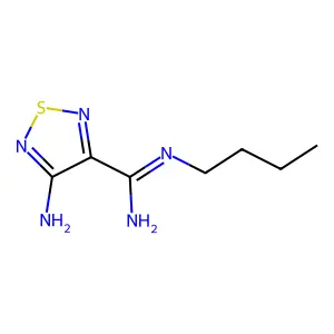 4-amino-N'-butyl-1,2,5-thiadiazole-3-carboximidamide structure