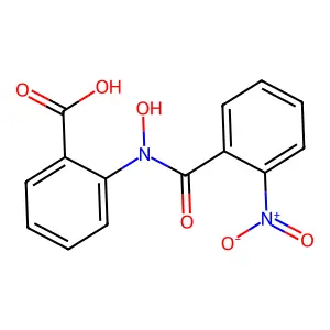 2-[Hydroxy-(2-nitrobenzoyl)amino]benzoic acid structure