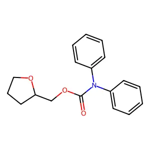 oxolan-2-ylmethyl N,N-diphenylcarbamate structure