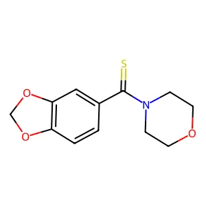 Benzo[1,3]dioxol-5-yl-morpholin-4-yl-methanethione structure