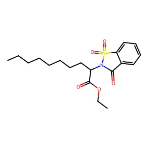 Ethyl 2-(1,1,3-trioxo-1,2-benzothiazol-2-yl)decanoate structure
