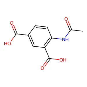 4-Acetamidobenzene-1,3-dicarboxylic acid structure