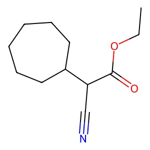 Ethyl cyano(cycloheptyl)acetate structure
