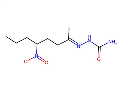 2-(5-Nitrooctan-2-ylidene)hydrazine-1-carboximidic acid structure