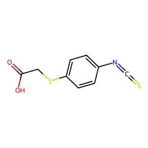 ((4-Isothiocyanatophenyl)thio)acetic acid structure