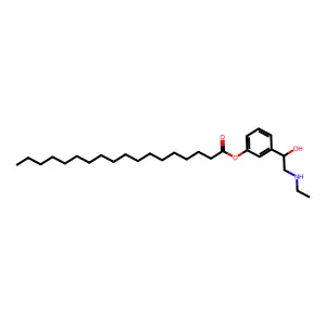 2-Ethylamino-1-(3-stearoylphenyl)ethanol structure