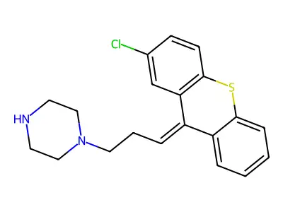 1-[3-(2-Chloro-9H-thioxanthen-9-ylidene)propyl]piperazine structure