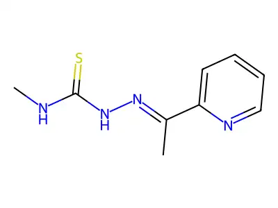 1-Methyl-3-(1-pyridin-2-ylethylideneamino)thiourea structure