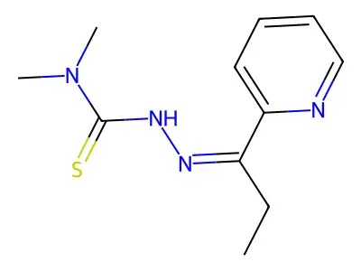 1,1-Dimethyl-3-(1-pyridin-2-ylpropylideneamino)thiourea structure
