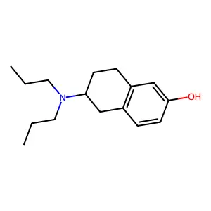 6-hydroxy-2-N,N-dipropylaminotetralin structure
