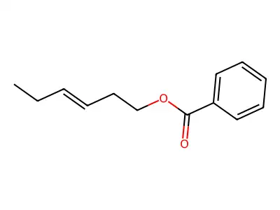 Hex-3-enyl benzoate structure