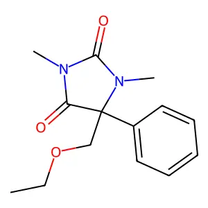 5-(Ethoxymethyl)-1,3-dimethyl-5-phenylimidazolidine-2,4-dione structure