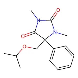 1,3-Dimethyl-5-phenyl-5-(propan-2-yloxymethyl)imidazolidine-2,4-dione structure