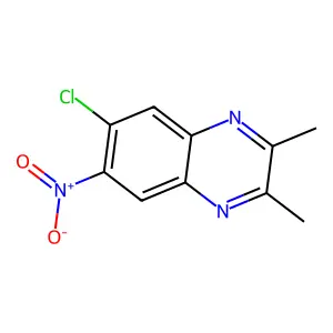 6-Chloro-2,3-dimethyl-7-nitroquinoxaline structure