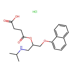 Propranolol hemisuccinate hydrochloride structure