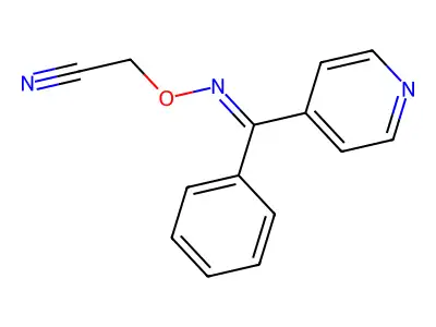 ({[Phenyl(4-pyridinyl)methylene]amino}oxy)acetonitrile structure