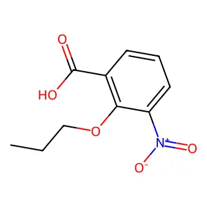 3-硝基-2-丙氧基苯甲酸 structure