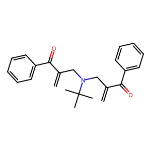2,2'-[(tert-Butylazanediyl)bis(methylene)]bis(1-phenylprop-2-en-1-one) structure