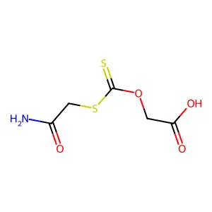 Acetic acid, 2-[[(2-amino-2-oxoethyl)thio]thioxomethoxy]- structure