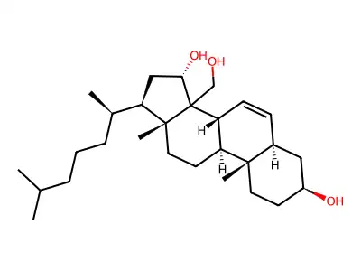 14-Hydroxymethylcholest-6-ene-3,15-diol structure
